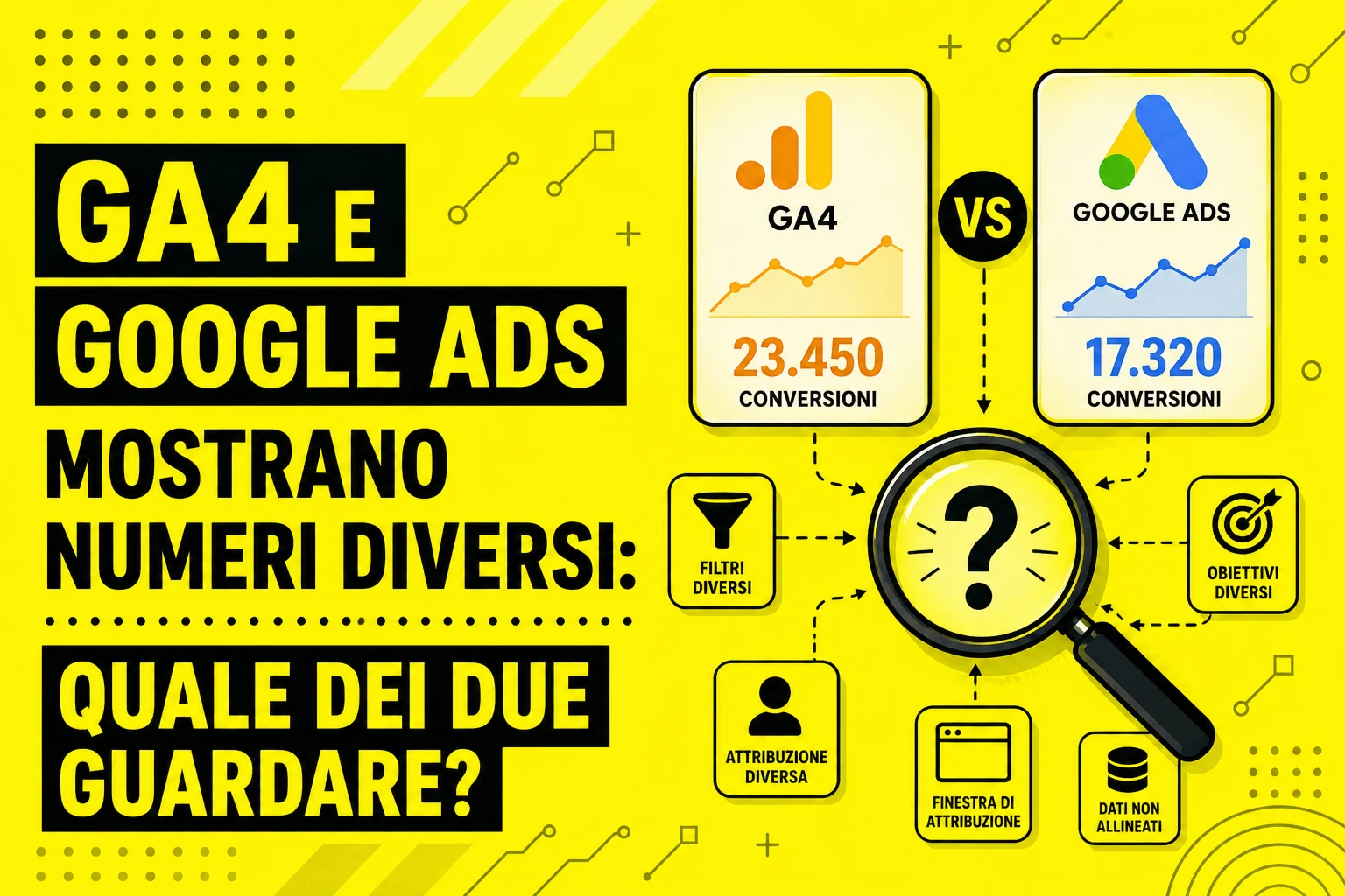 Google ads e GA4 dati differenti